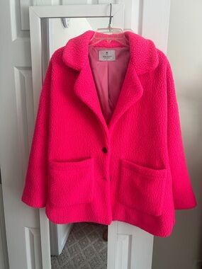 Dudley Stephens Hot Pink Teddy Jacket
